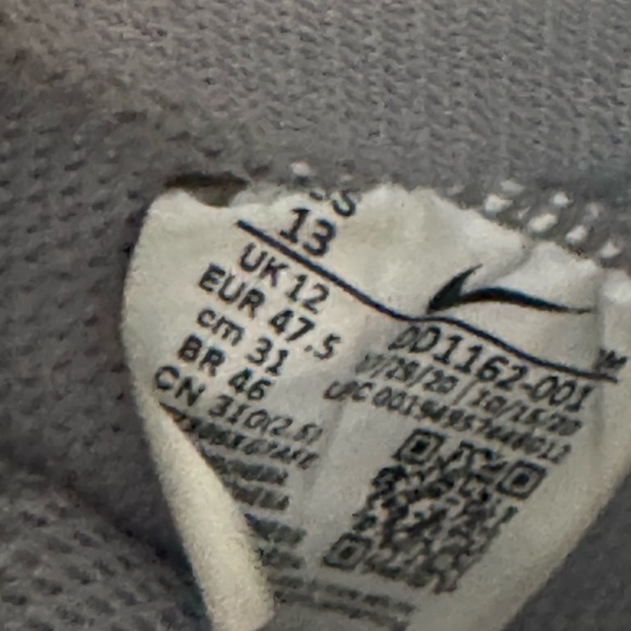 Nike Blazer Mid 77 Patch Smoke Gray White Running Shoes Mens Size 13 - Picture 7 of 7